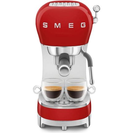 SMEG ECF02RDEU Espressomaschine, rot, Touchscreen, 2 Tassen-Funktion